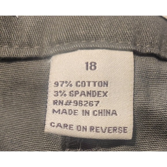 NWT WOMEN'S MOKACHINO CHINO‎ PANTS-SIZE: 18 OLIVE GREEN BELTED ZIPPER ANKLE - Picture 6 of 11